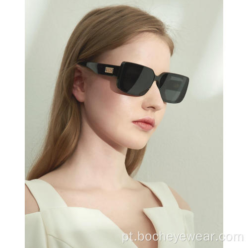 Óculos de sol preto retro unissex de designer de moda 2.021 novos